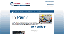 Desktop Screenshot of injurycarecenter.net