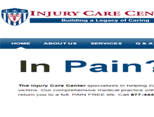 Tablet Screenshot of injurycarecenter.net